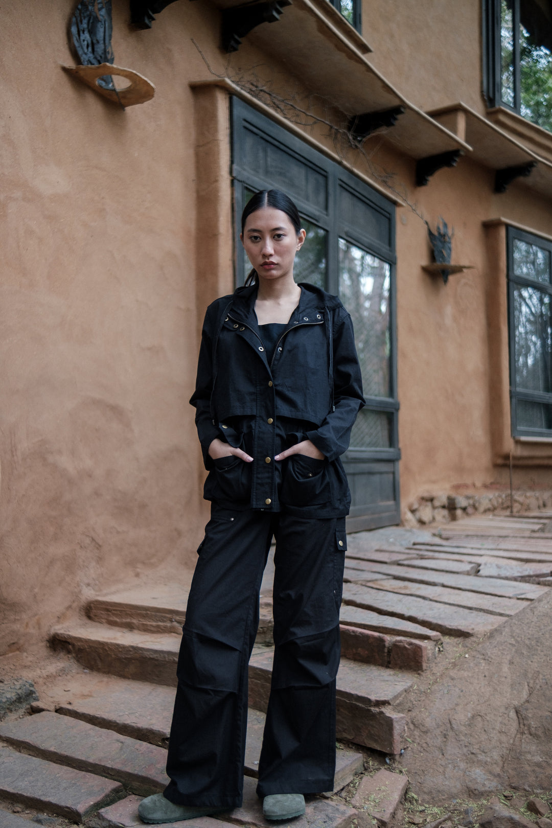 The Terra Tribe Black Kyoto Utility Jacket