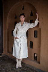 The Terra Tribe Ecru Copenhagen Trench Coat
