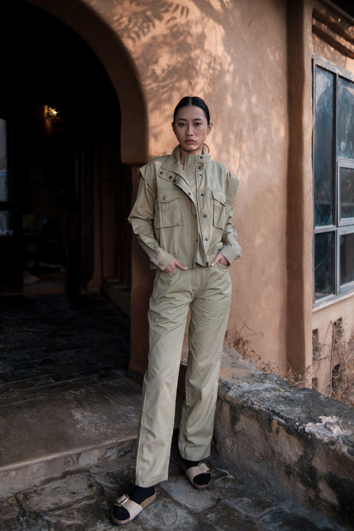 The Terra Tribe Khaki Sandra Straight Pants