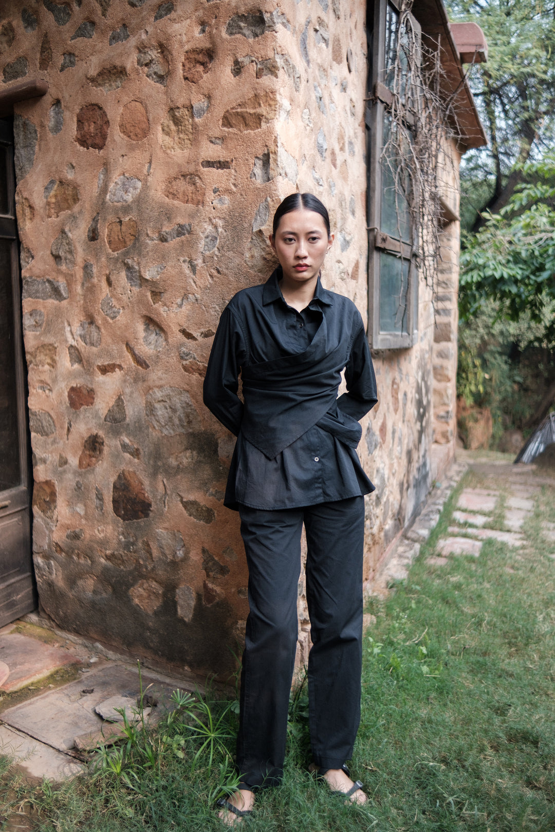 The Terra Tribe Black Seattle Wrap Shirt