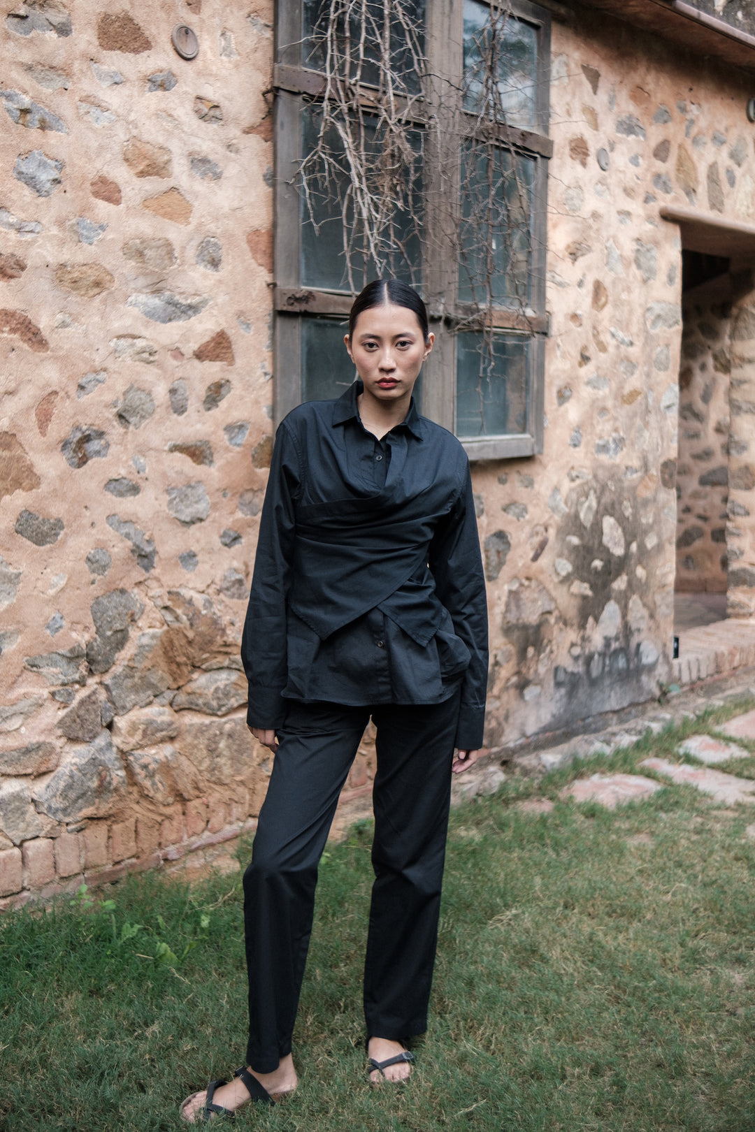 The Terra Tribe Black Seattle Wrap Shirt