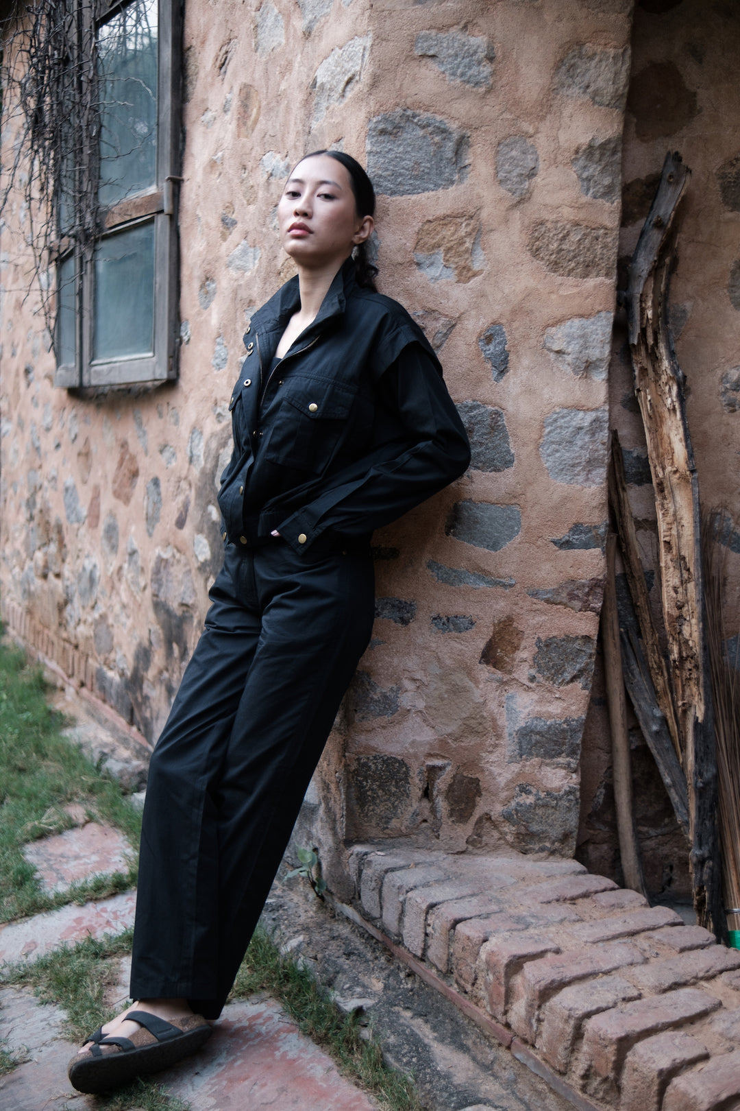 The Terra Tribe Black Sandra Straight Pants