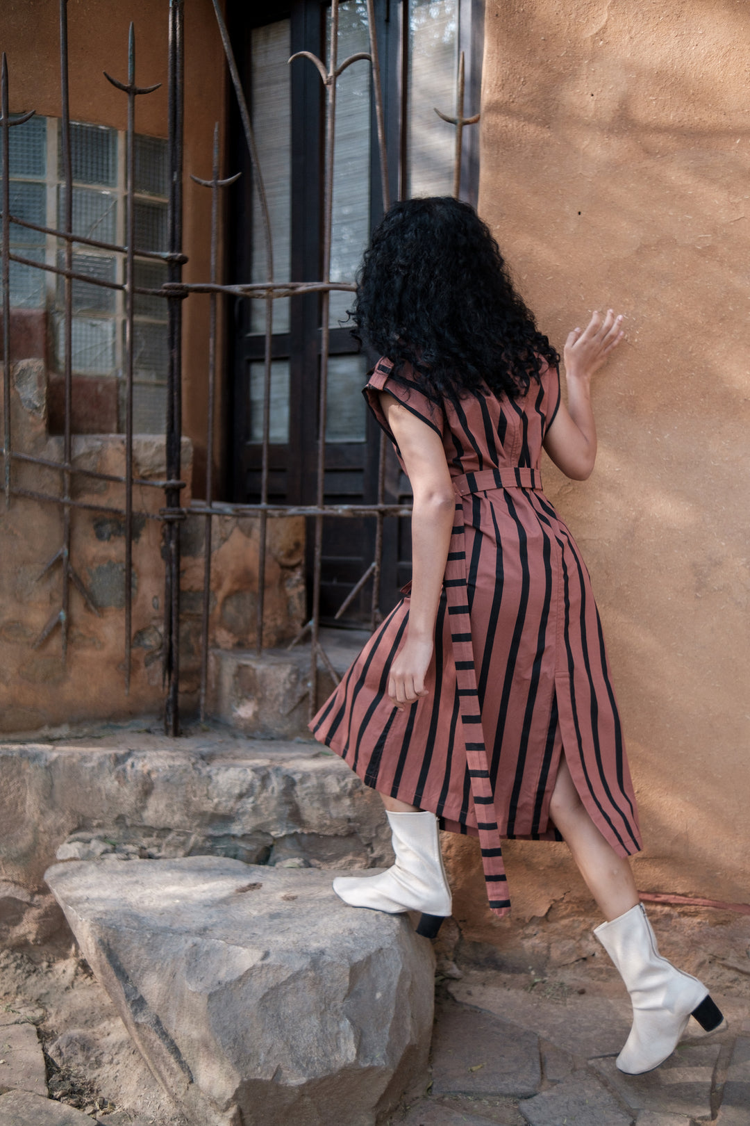 The Terra Tribe Copper Stripes Harajuku Trench