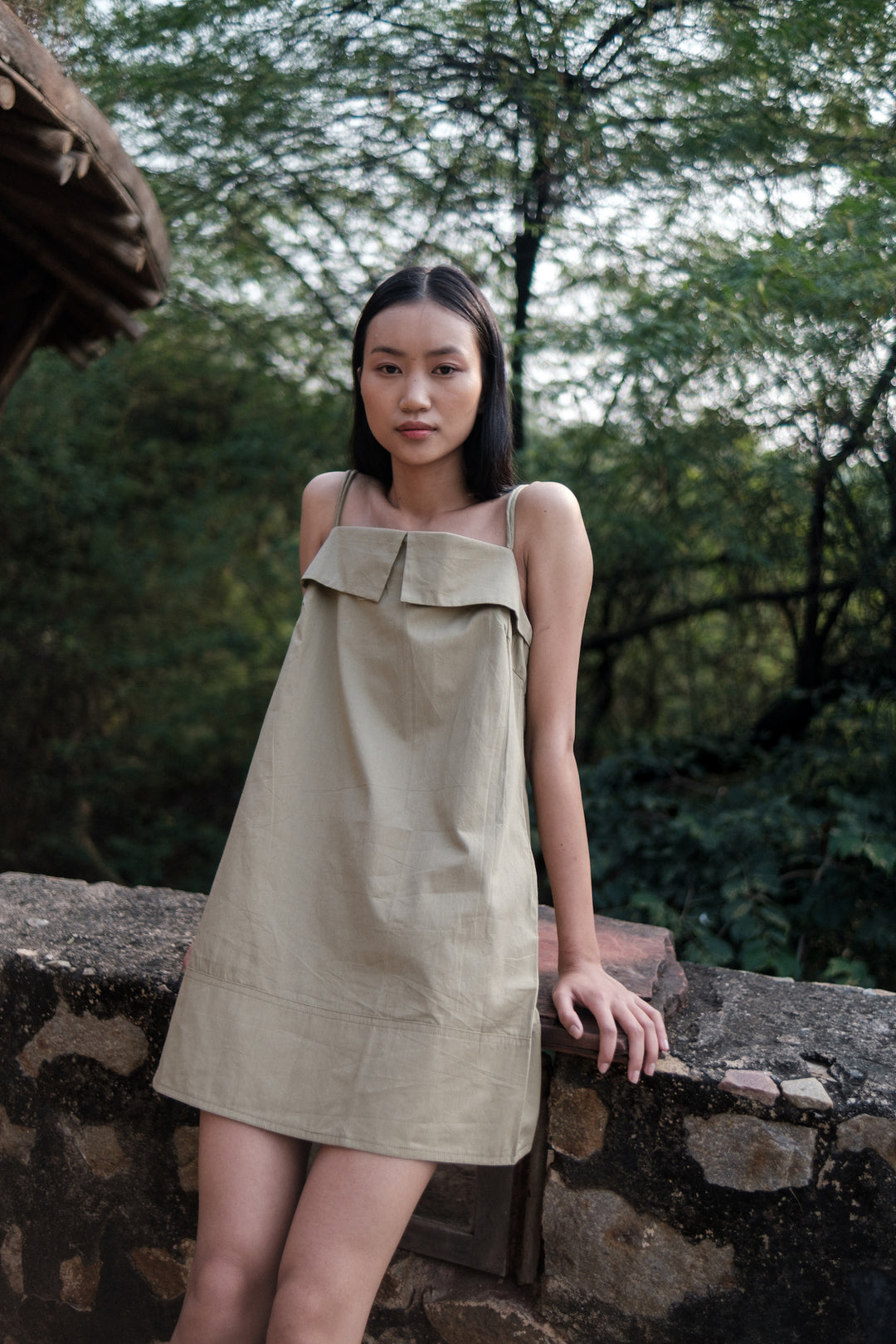 The Terra Tribe Khaki Rachel Slip Dress