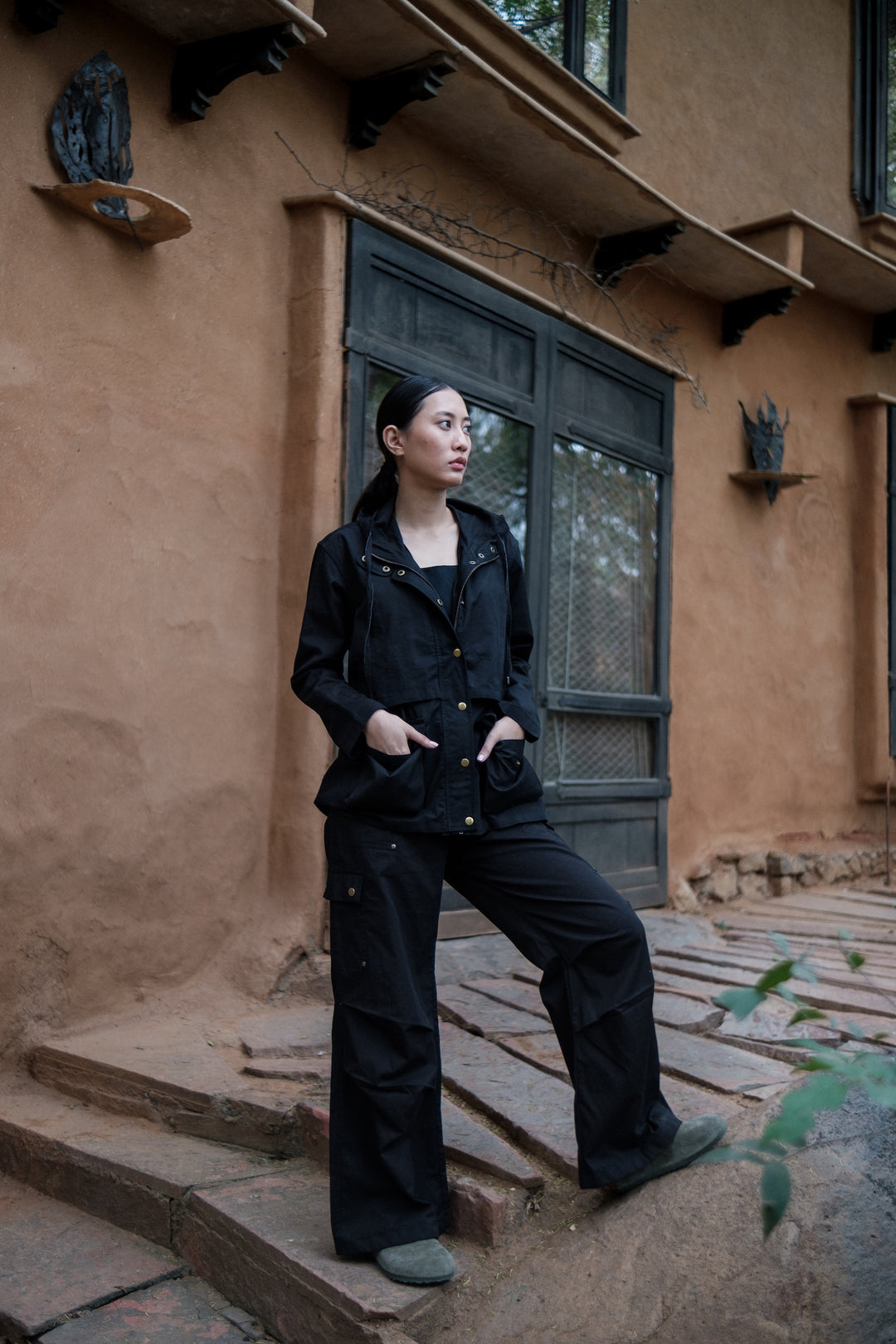 The Terra Tribe Black Kyoto Utility Jacket