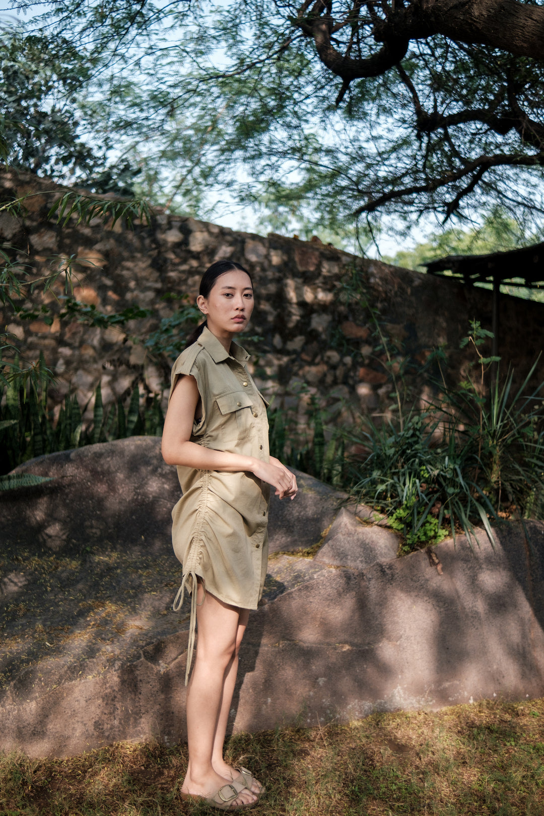 The Terra Tribe Khaki Sunrise Gather Shirt