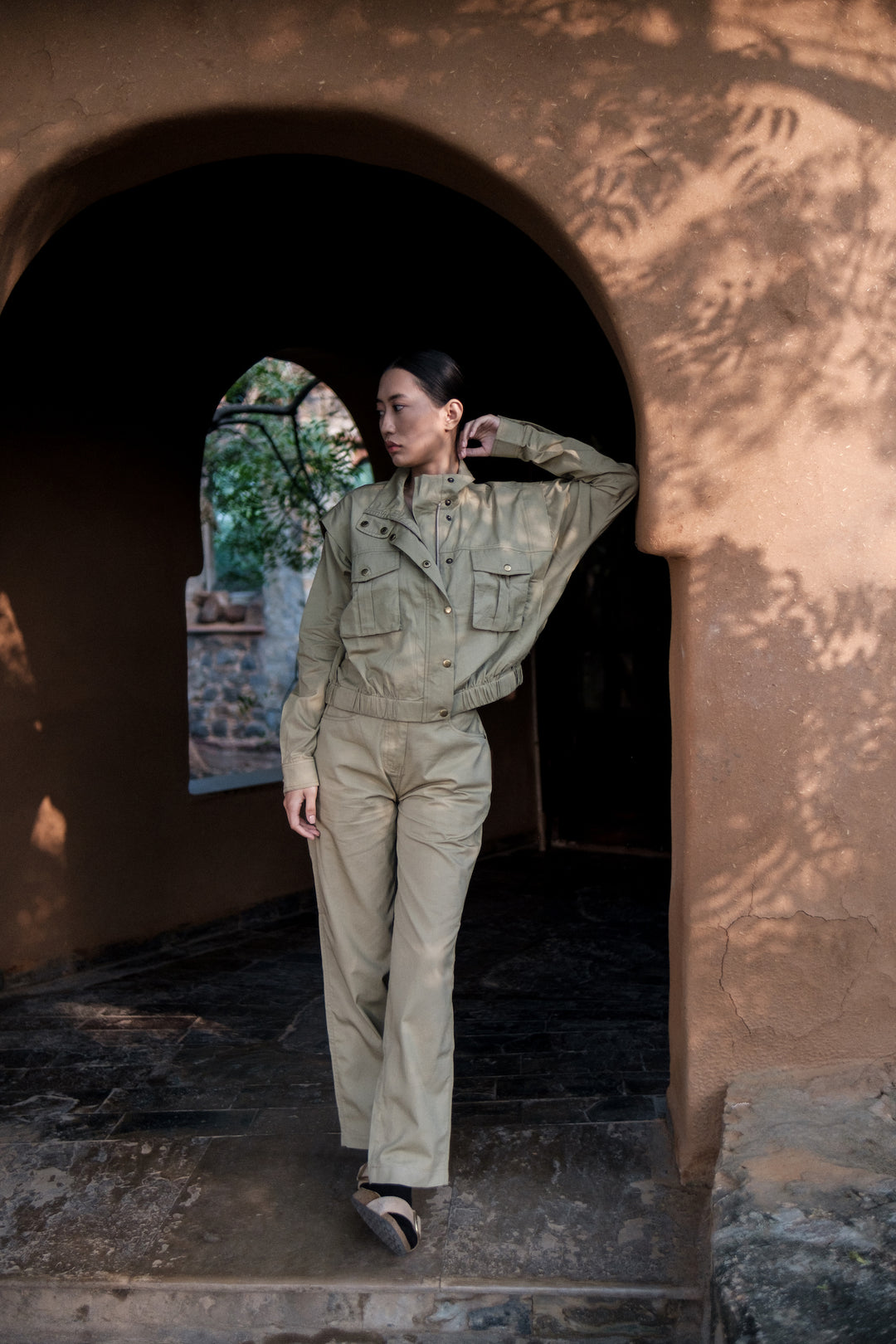 The Terra Tribe Khaki Sandra Straight Pants