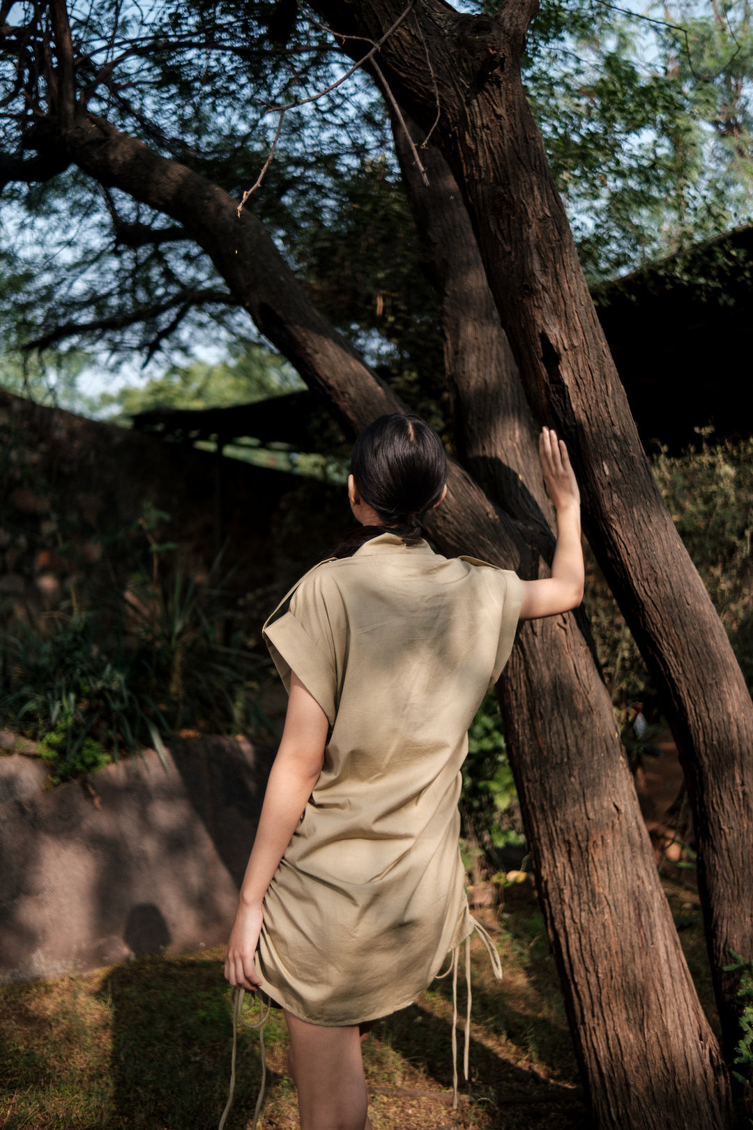 The Terra Tribe Khaki Sunrise Gather Shirt