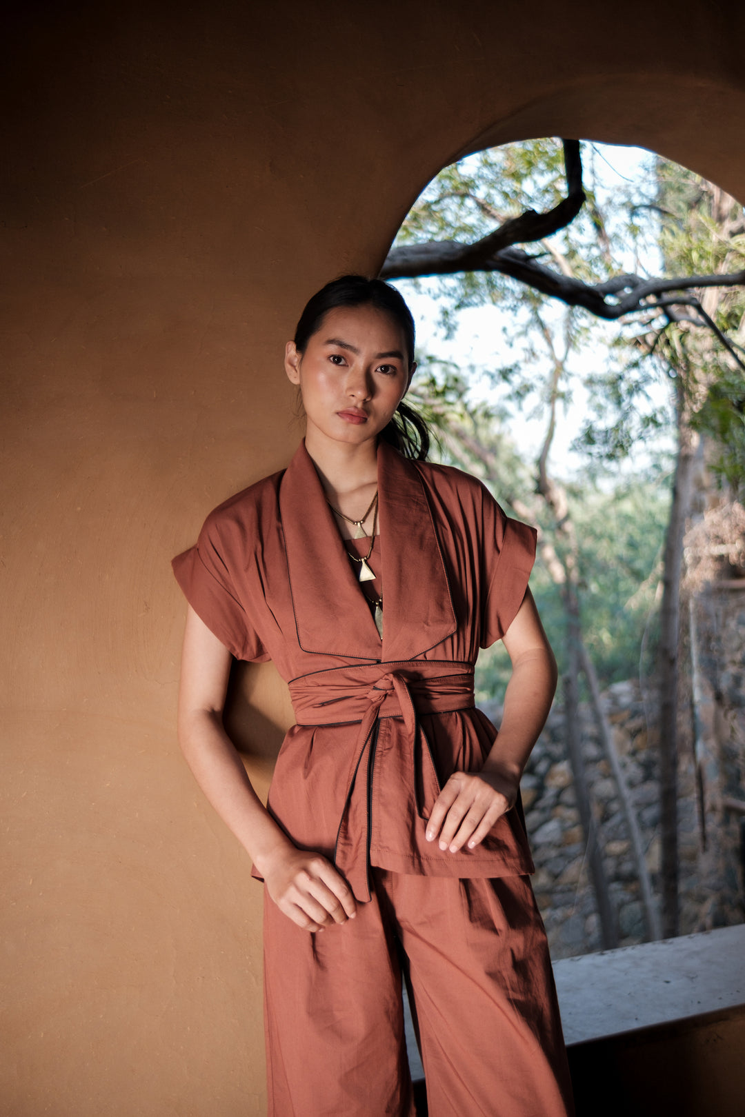 The Terra Tribe Copper Berlin Shawl Collar