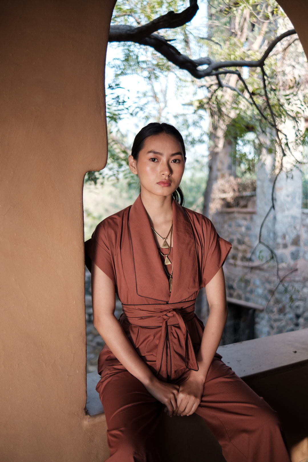 The Terra Tribe Copper Berlin Shawl Collar