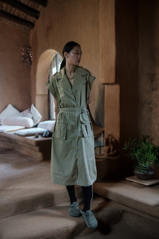 The Terra Tribe Khaki Harajuku Trench