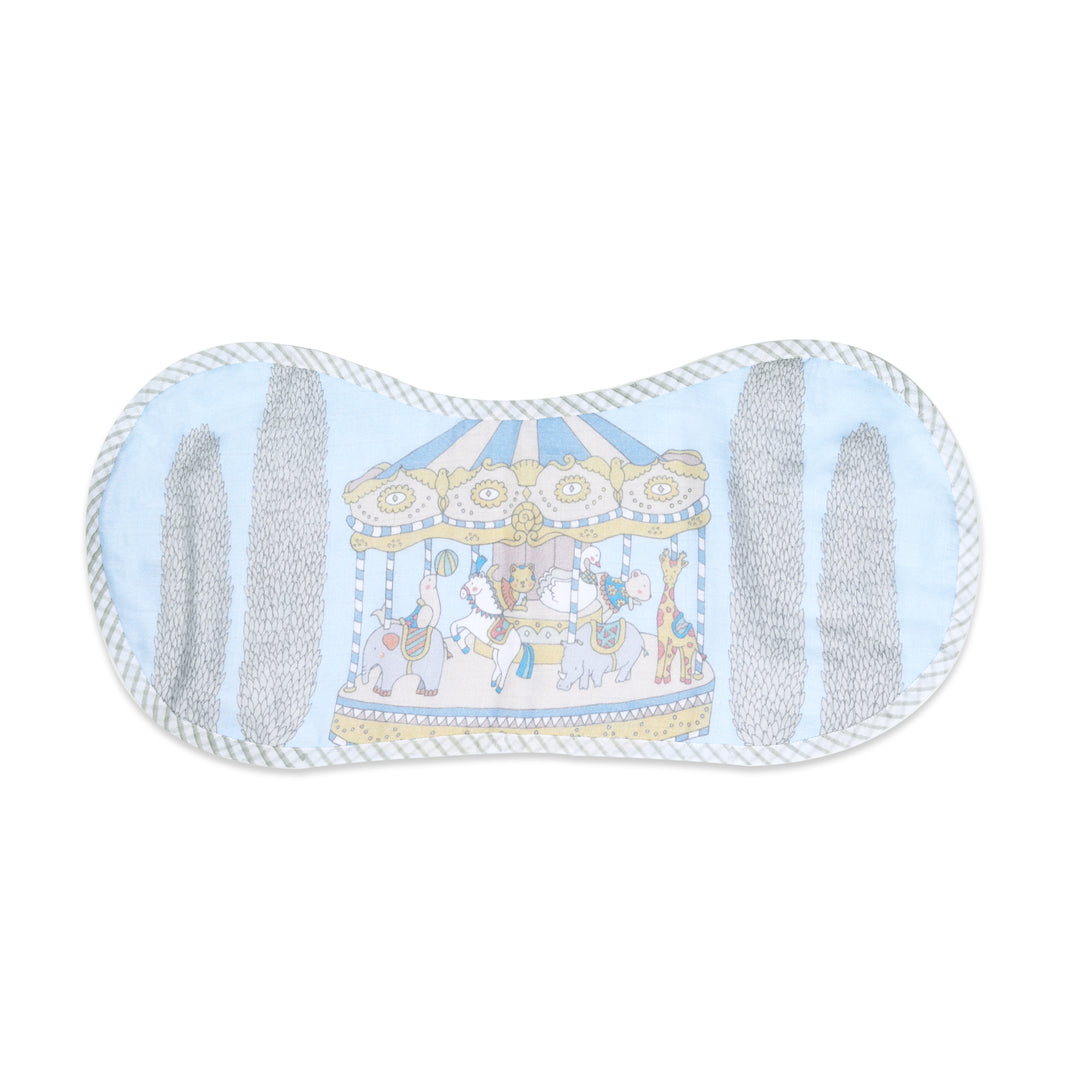 Organic Muslin Burp Cloth & Bib – Carnival Blue
