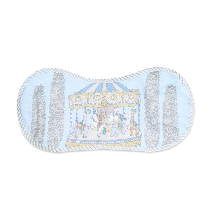 Organic Muslin Burp Cloth & Bib – Carnival Blue