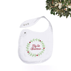 Organic Cotton Festive Bib - My 1st Christmas