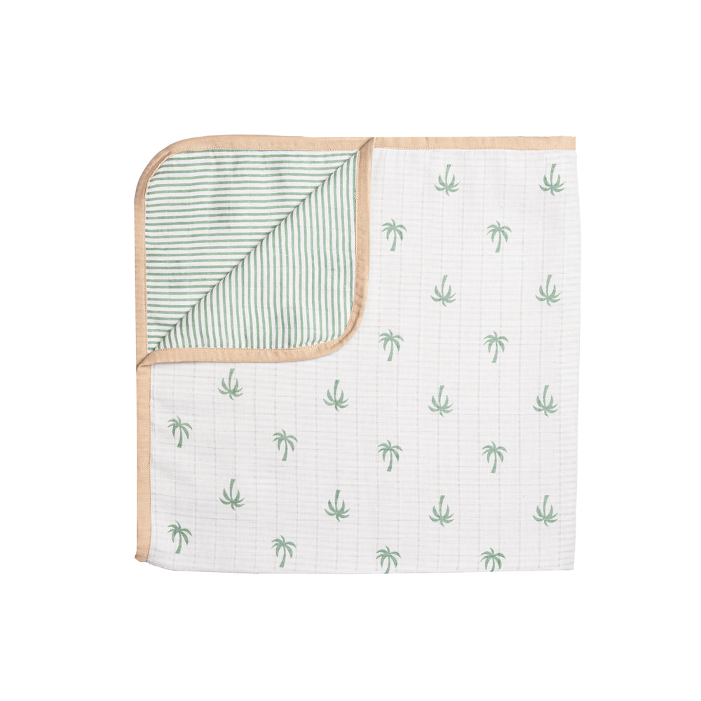 Masilo Palm Paradise Organic Cotton Muslin Blanket
