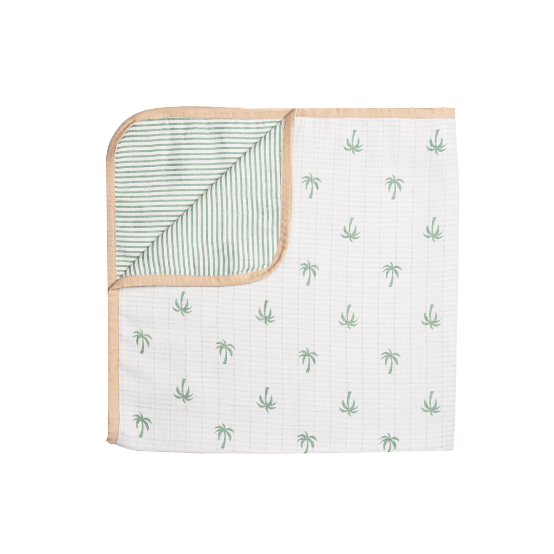Masilo Palm Paradise Organic Cotton Muslin Blanket