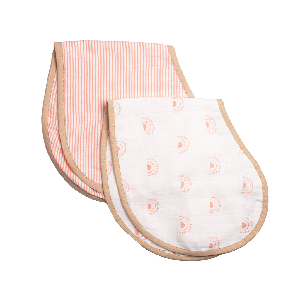 Organic Cotton Muslin Burp Cloth & Bib (Pack of 2)