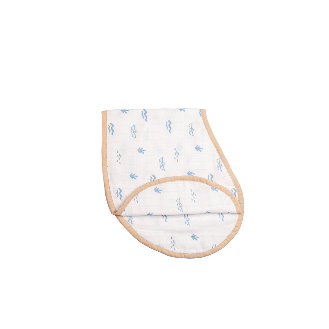 Organic Cotton Muslin Swaddle & Burp Cloth Bib