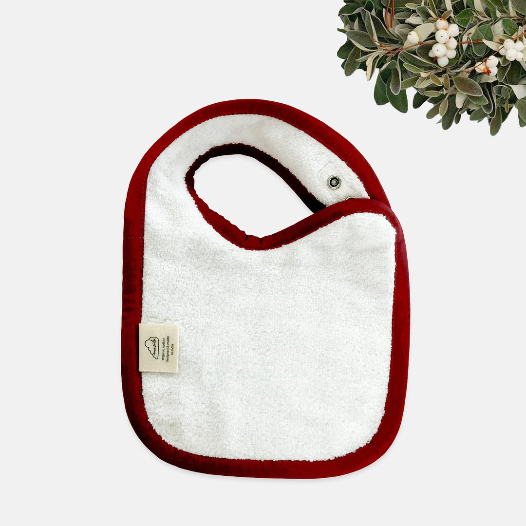 Organic Cotton Festive Bib - Official Cookie Tester