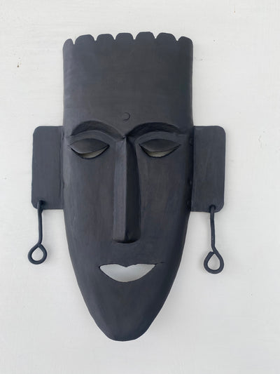 Wrought Iron Face Mask Wall Decor | Upcycled iron