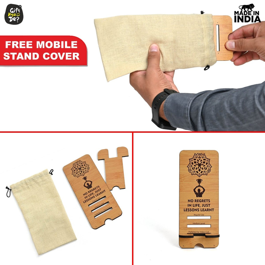 Gift Kya De Mobile Stand With 3 Level | Mobile Holder for Table | Compatible with All Mobile Phones