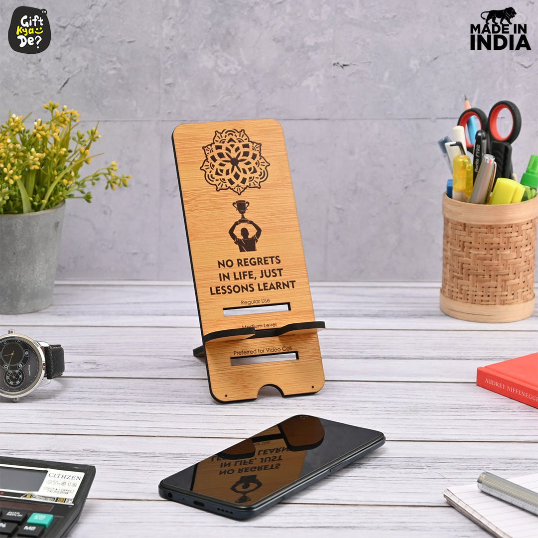 Gift Kya De Mobile Stand With 3 Level | Mobile Holder for Table | Compatible with All Mobile Phones