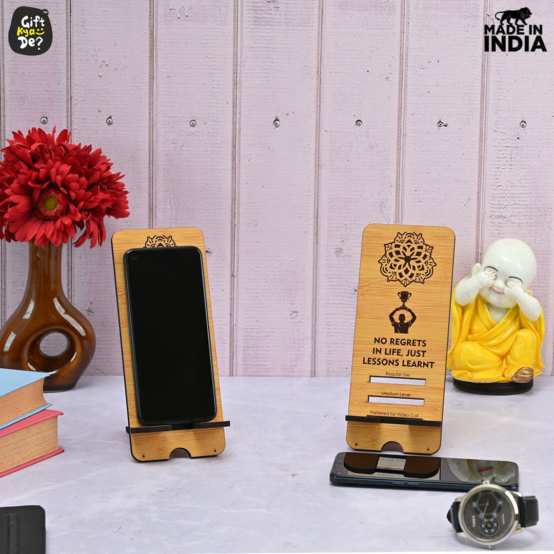 Gift Kya De Mobile Stand With 3 Level | Mobile Holder for Table | Compatible with All Mobile Phones