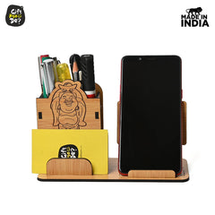 Gift Kya De Good Luck Mobile and Pen Stand | Desk Organizer | Mobile Accessories