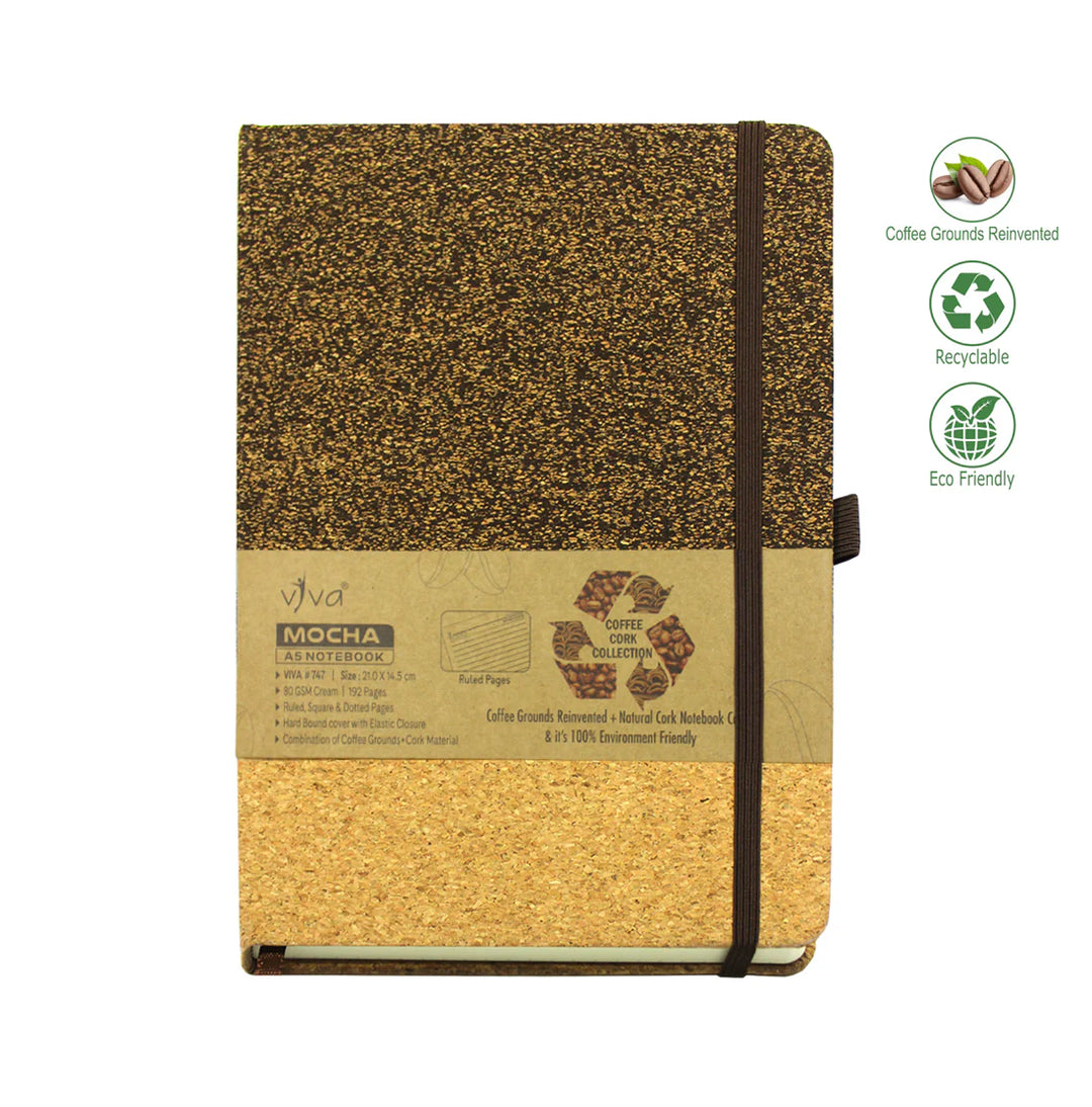 Viva Global Mocha Coffee Notebook & Espresso Coffee Pen (Gift Set)
