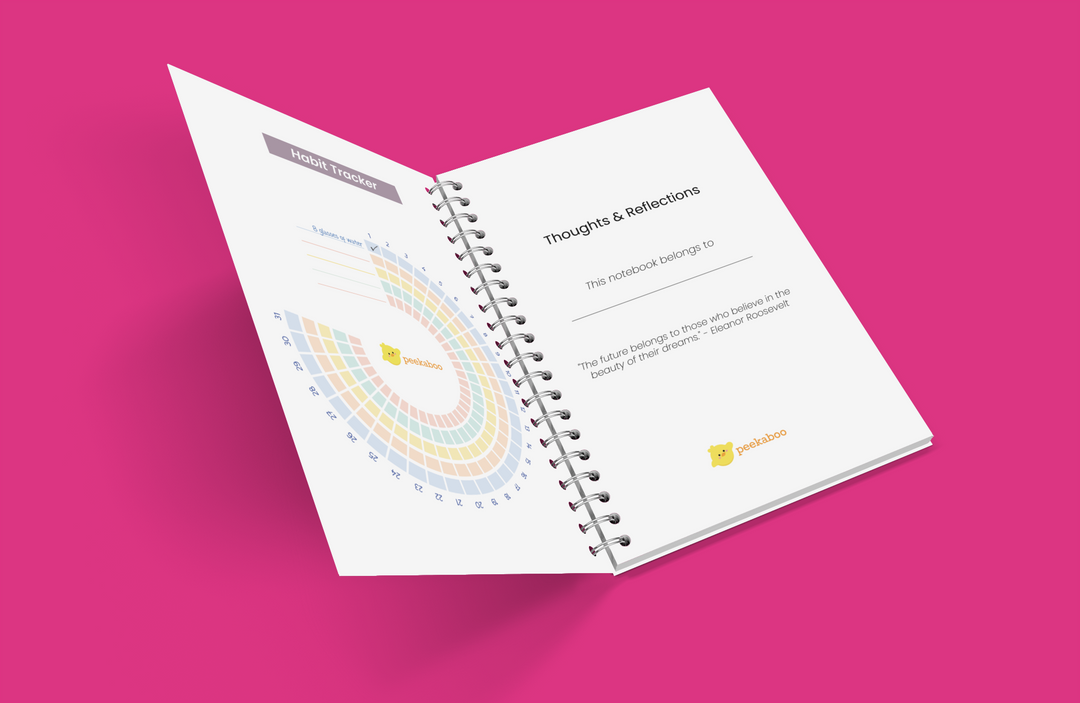 Women Peekaboo Notebook - A5 Size - Wiro Spiral Binding