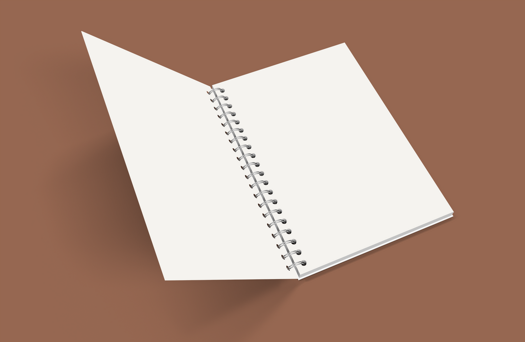 Coconut Peekaboo Notebook - A5 Size Wiro Spiral Binding