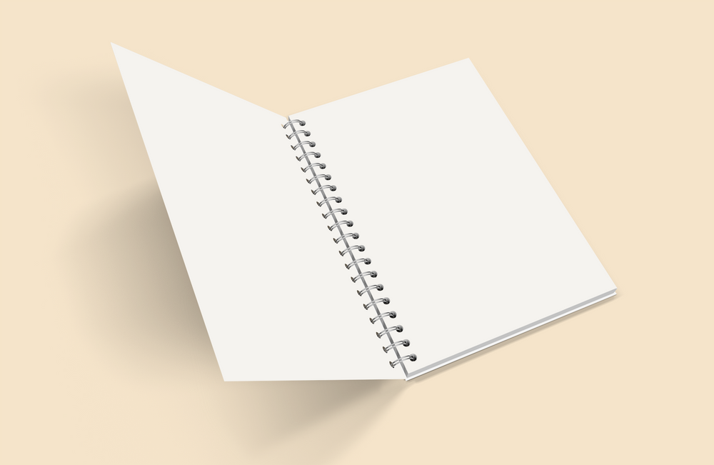The Abstract Notes Peekaboo Notebook - A5 Size Wiro Spiral Binding