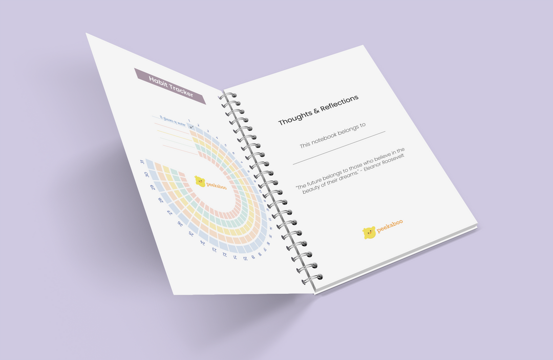 Bold Peekaboo Notebook - A5 Size - Wiro Spiral Binding