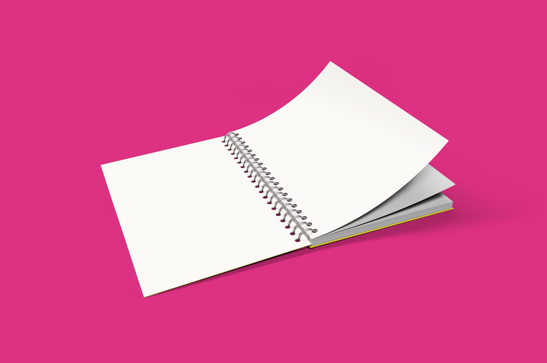 Women Peekaboo Notebook - A5 Size - Wiro Spiral Binding