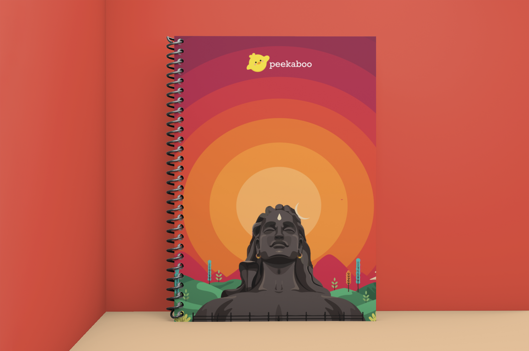 Shiva Peekaboo Notebook - A5 Size Wiro Spiral Binding