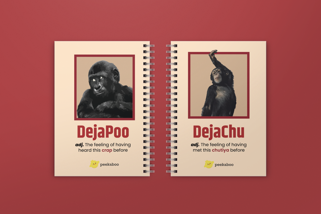 DejaChu Peekaboo Notebook - A5 Size Wiro Spiral Binding
