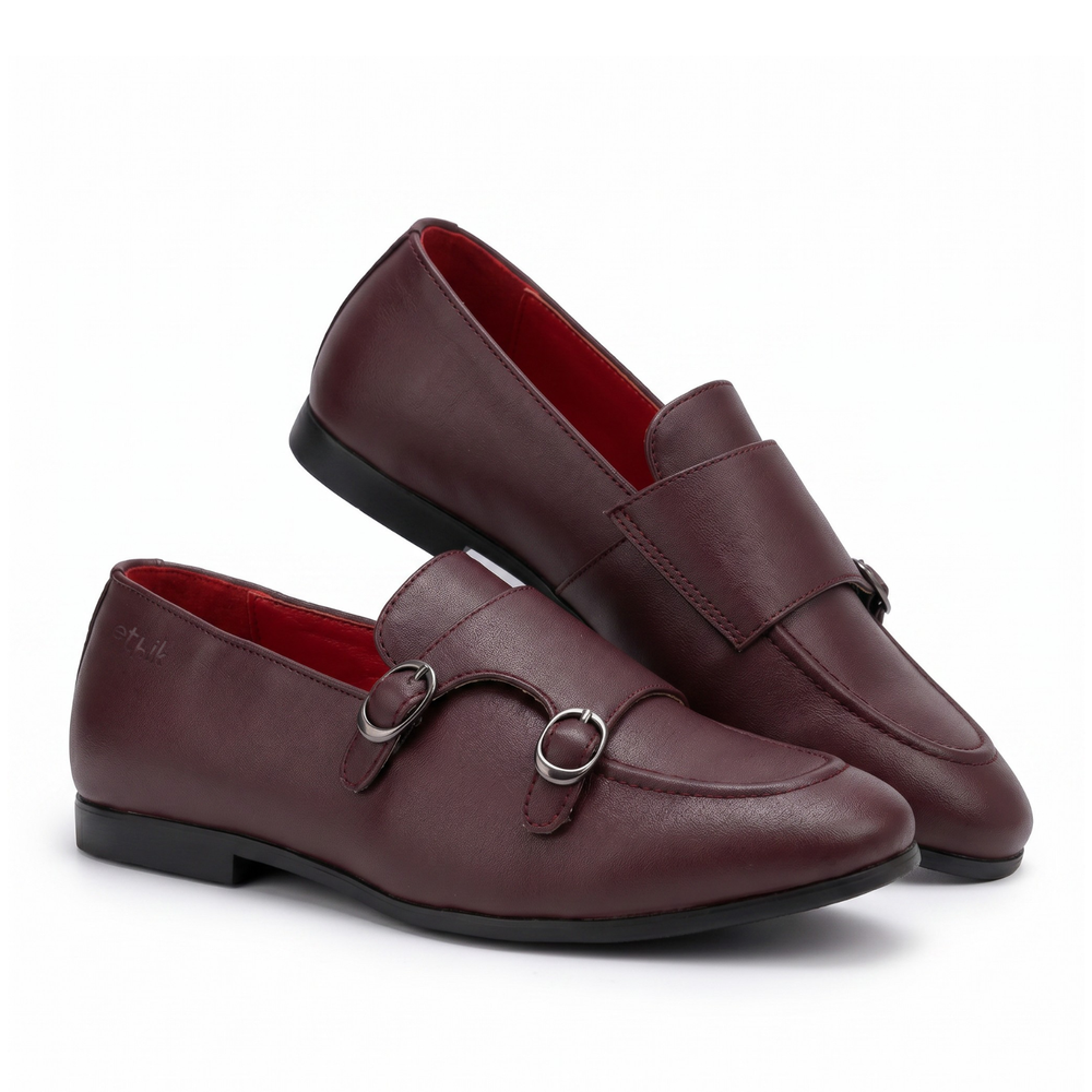 Monk Icon Deep Bordeaux  Double Monk Loafer