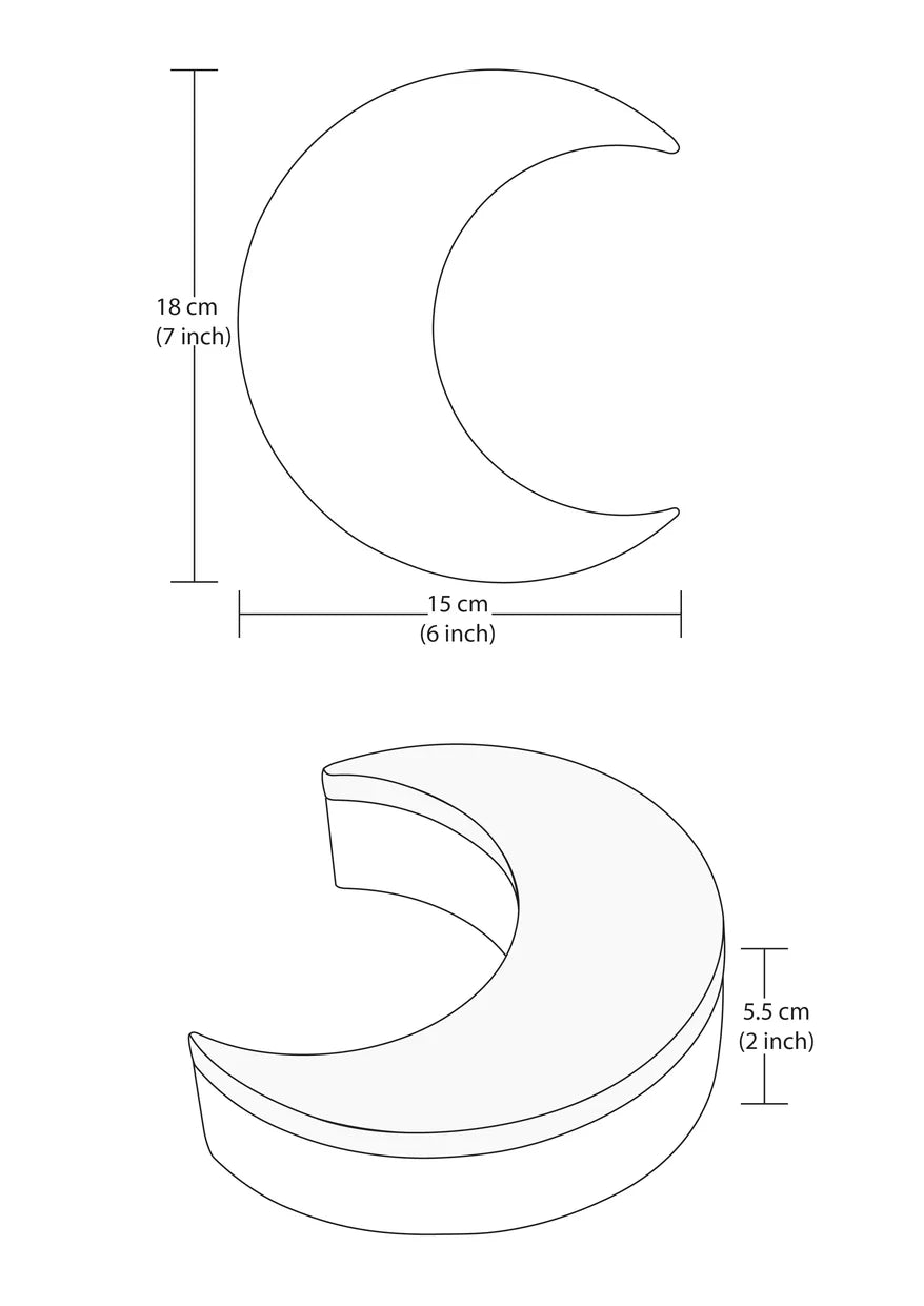 Mosaic Moon Shaped Box - 1 pc