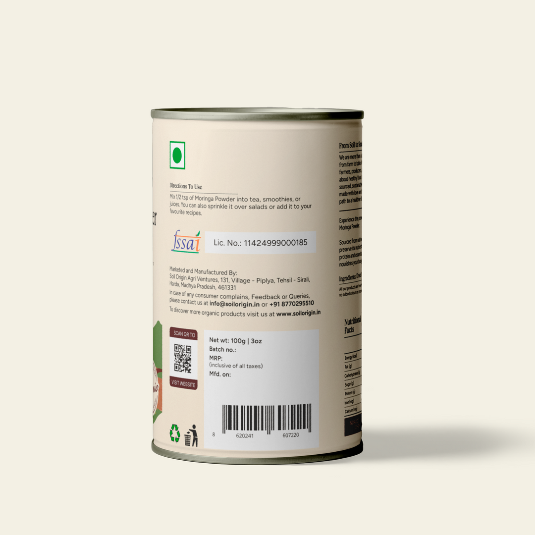 Soil Origin Moringa Powder - 100 Gm