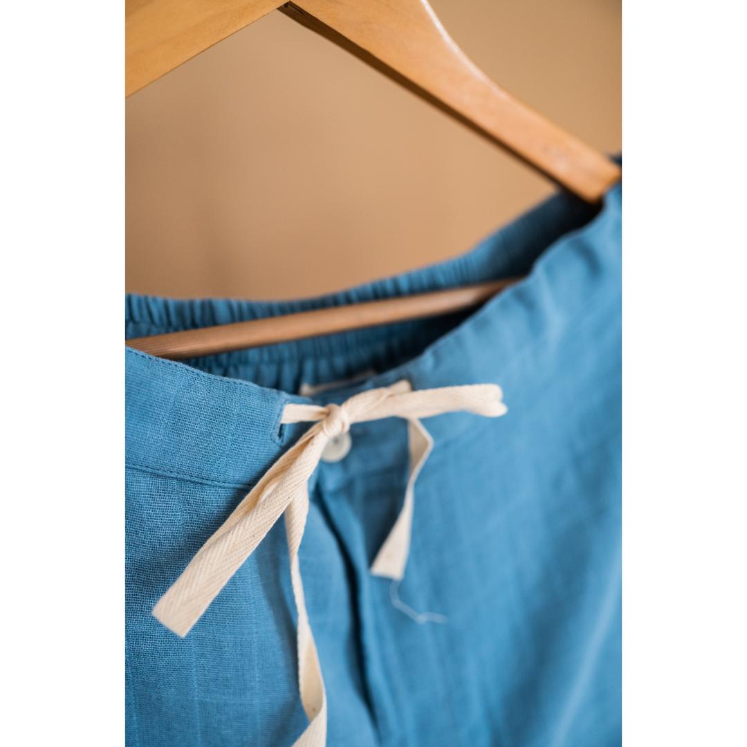 Masaya Organic Cotton Men Kurta Pajama Set - Colours of the Earth - Elle Blue