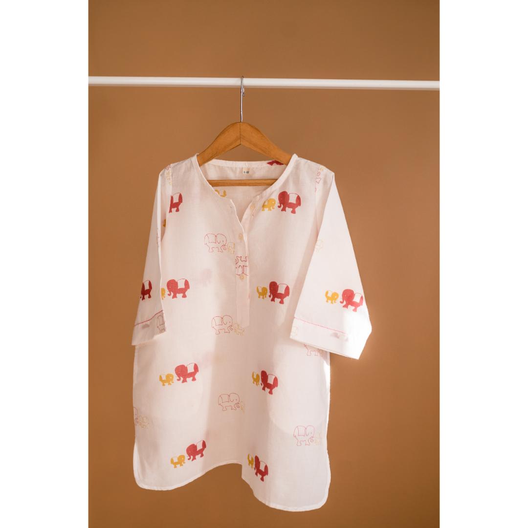 Masaya Organic Cotton Men Kurta Pajama Set - Colours of the Earth - Elle Pink