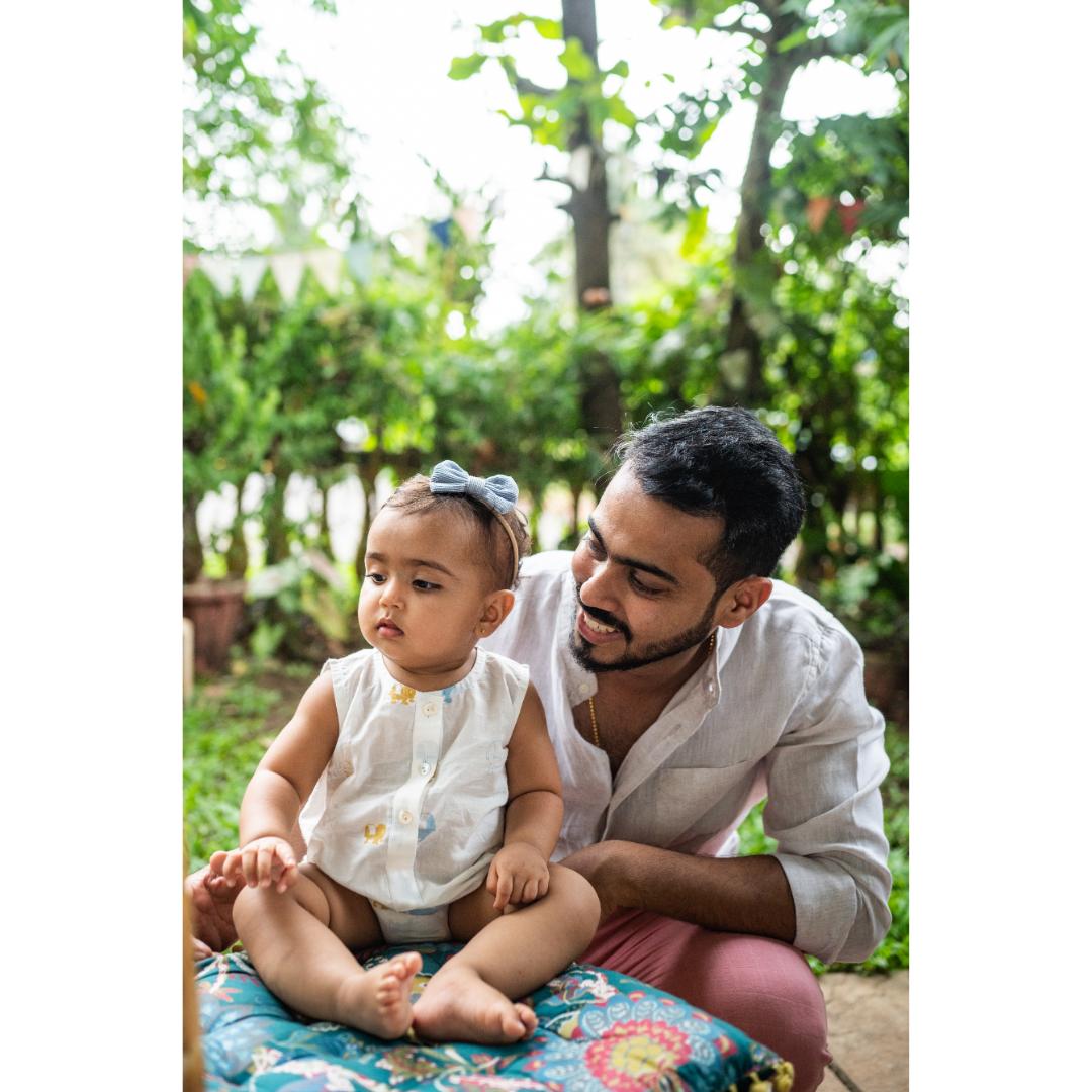 Masaya Cute White Romper-Masaya Organic Cotton Baby Romper - Colours of the Earth - Elle Blue