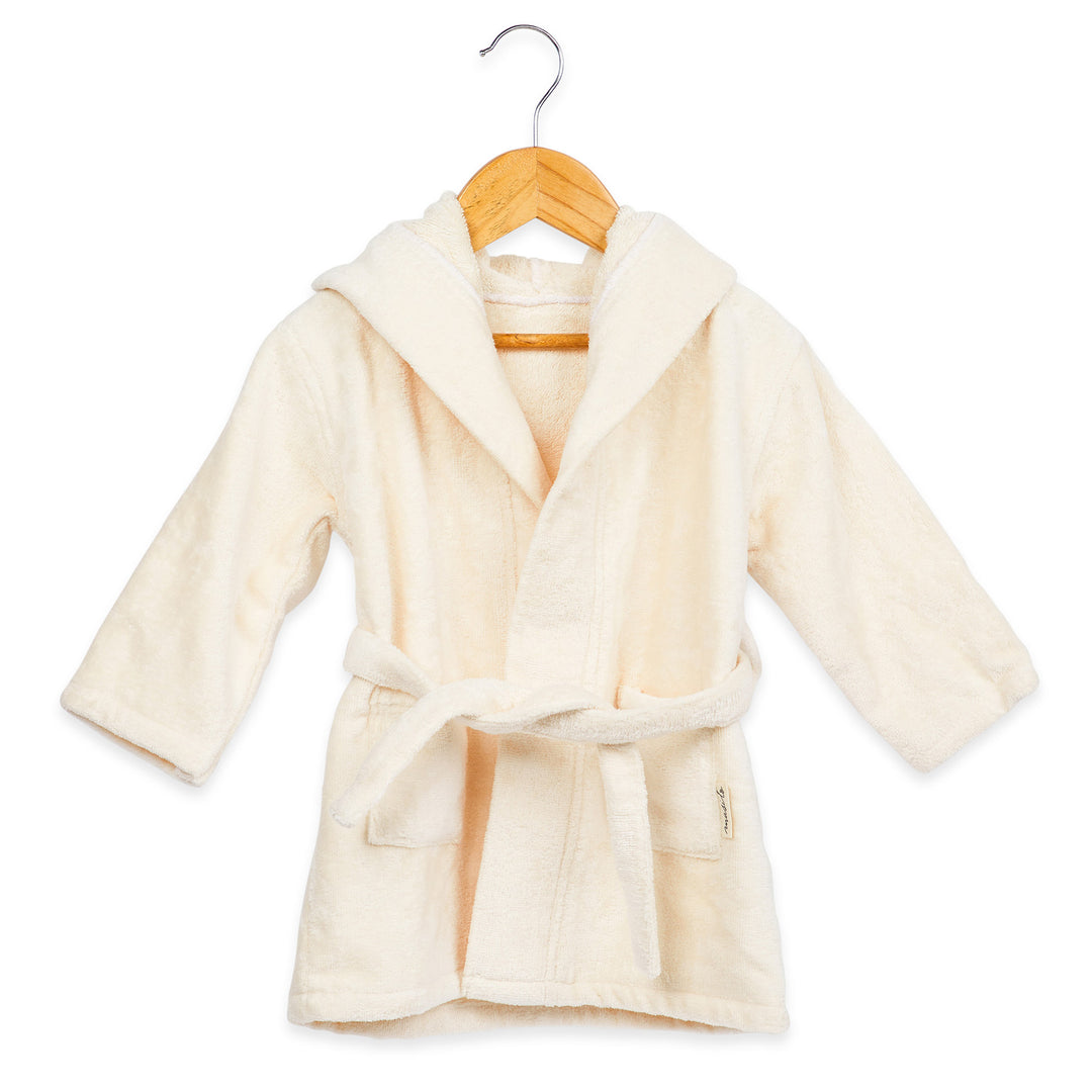 Hooded Baby Robe – Cream