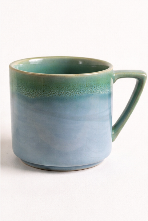Pravaah Alsaahil Mug | Light Blue | Hand glazed | Microwave Safe