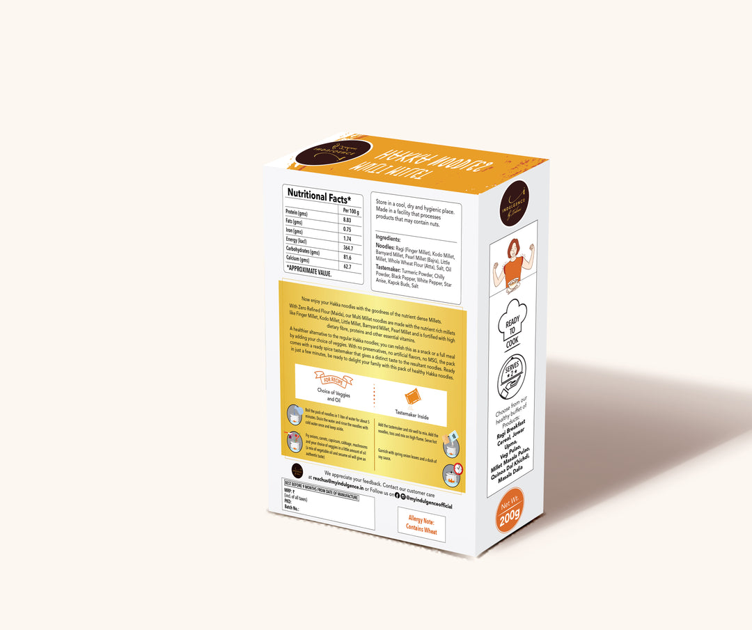 INDULGENCE Multimillet Noodles + Foxtail Millet Noodles 400 Gms - (pack of 2)