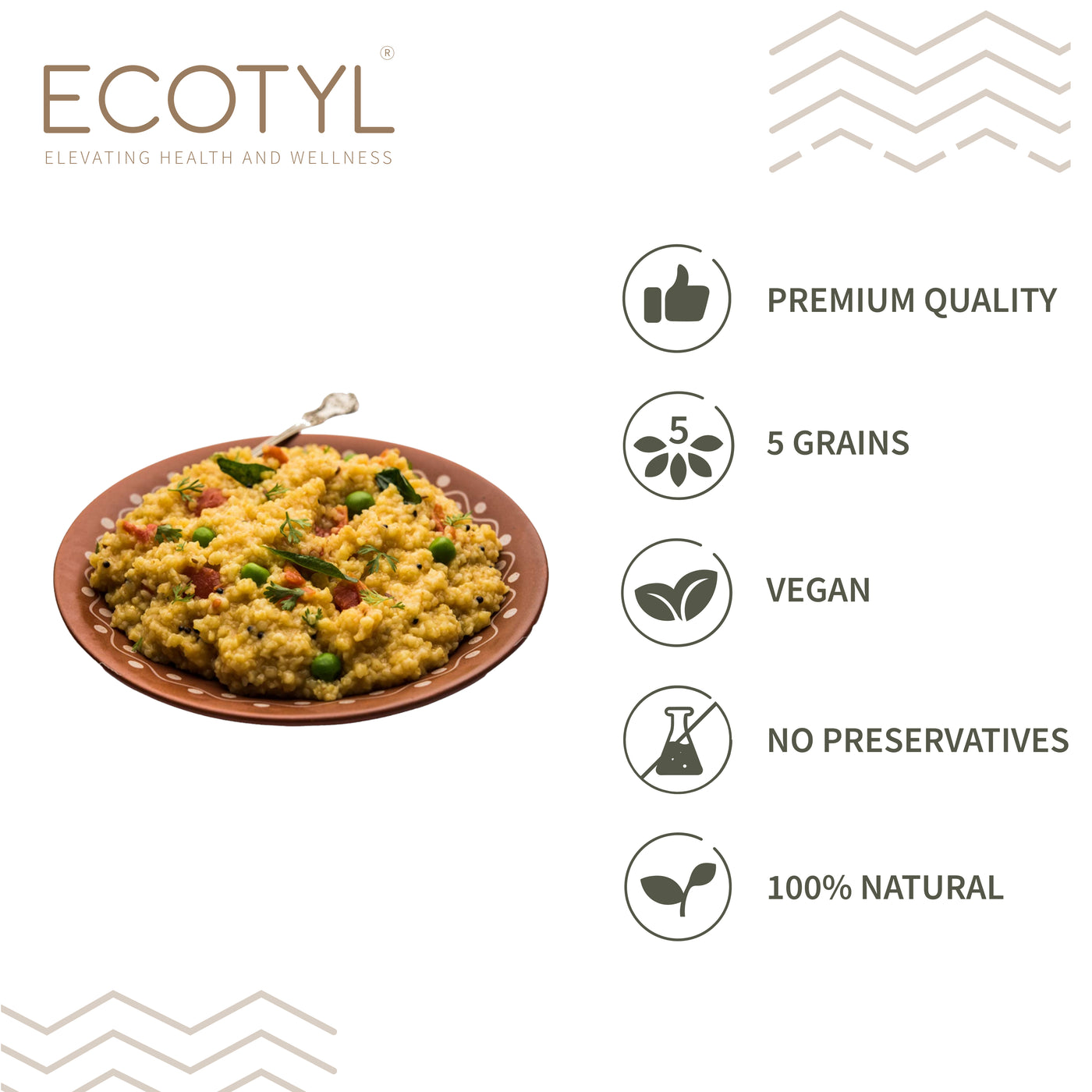 Ecotyl Multigrain Daliya | 5 Super Grains | Porridge | Easy to Make | 500g