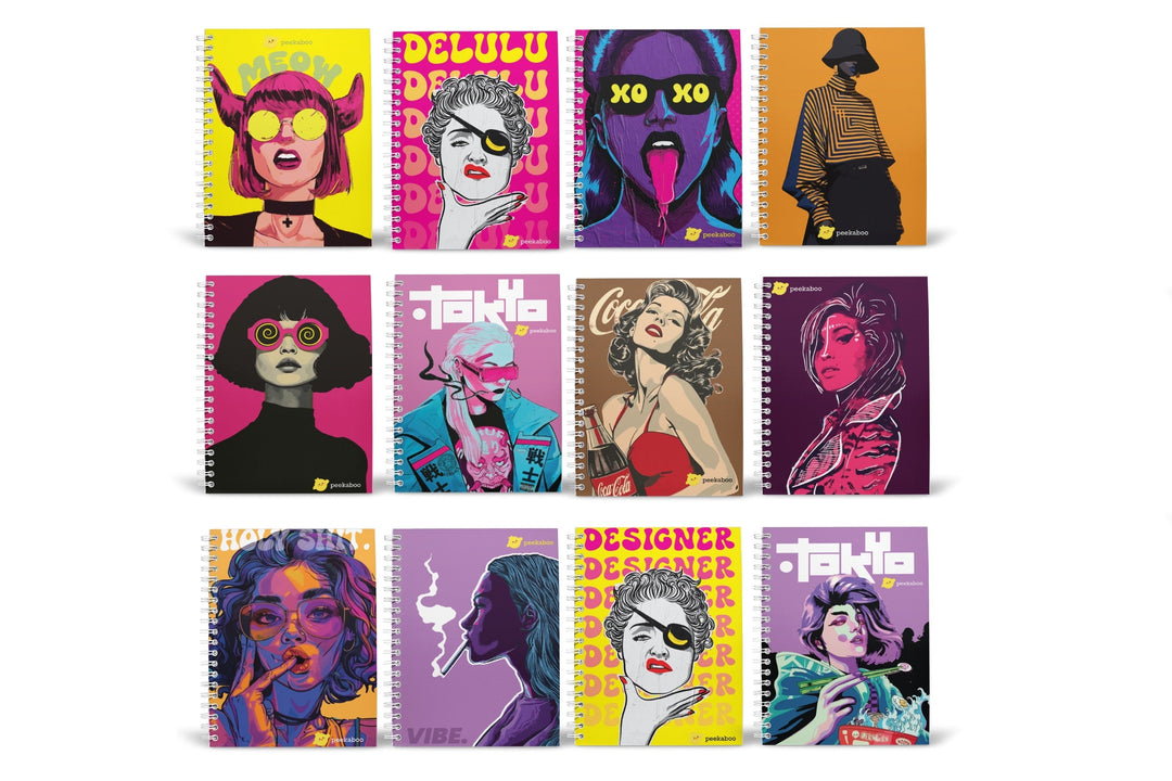 Multiverse Notebook | Multiple Covers | Peekaboo | A5 Size - 1 pc