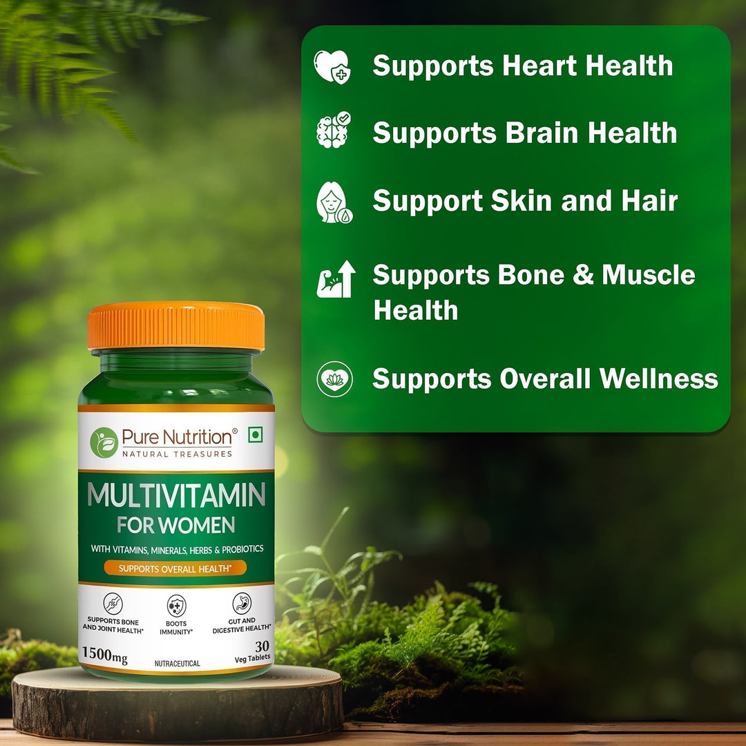 Multivitamin Tablets for Women | 37+ Vitamins, Minerals & Herbs for Wellness| 30 veg Tablets