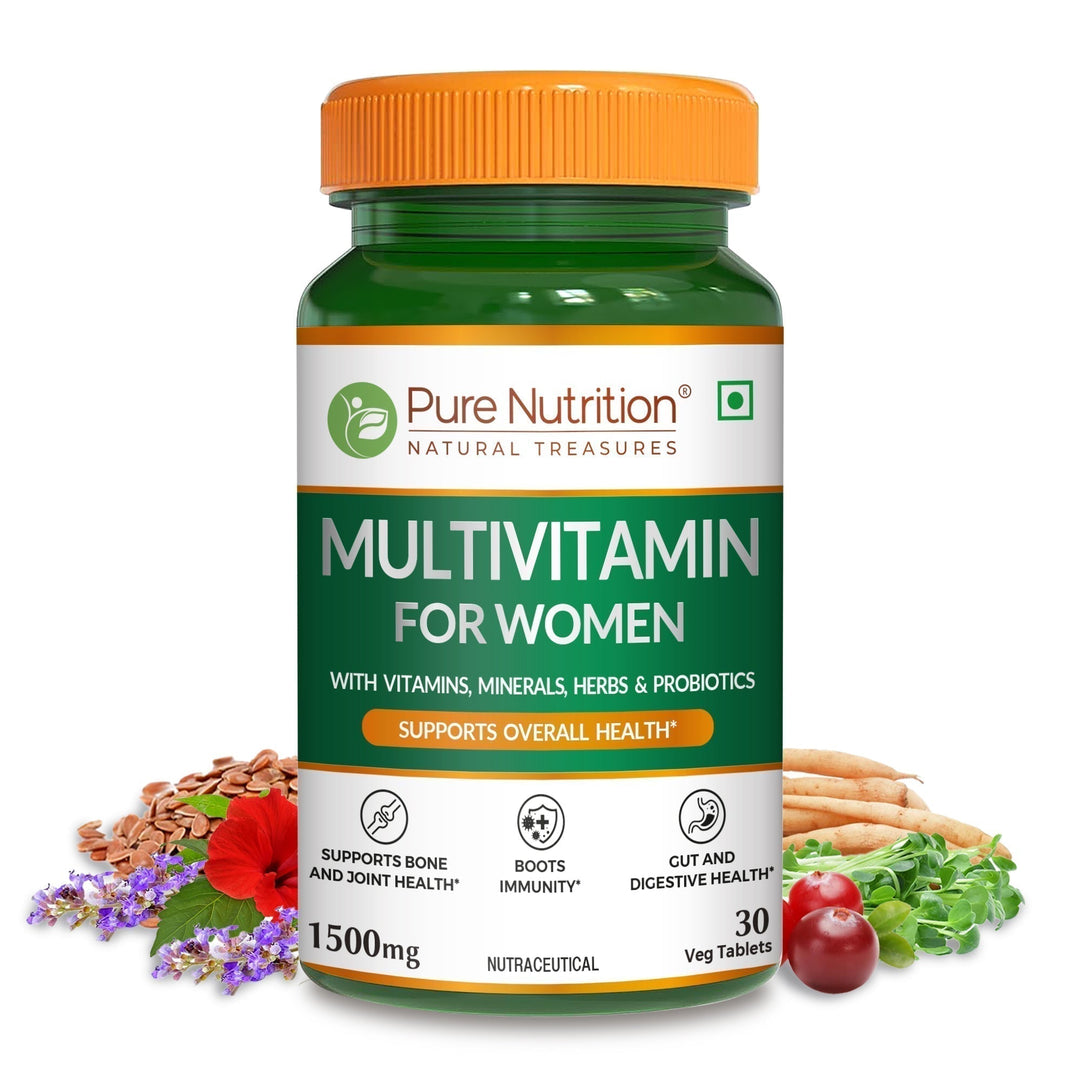 Multivitamin Tablets for Women | 37+ Vitamins, Minerals & Herbs for Wellness| 30 veg Tablets
