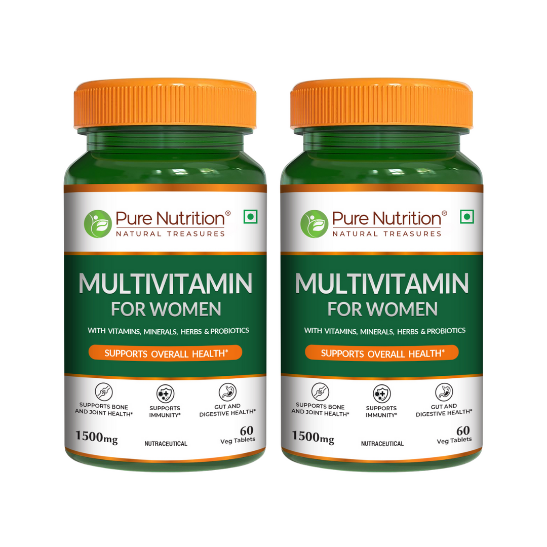 Multivitamin Tablets for Women | 37+ Nutrients for Overall Health | 60 veg Tablets